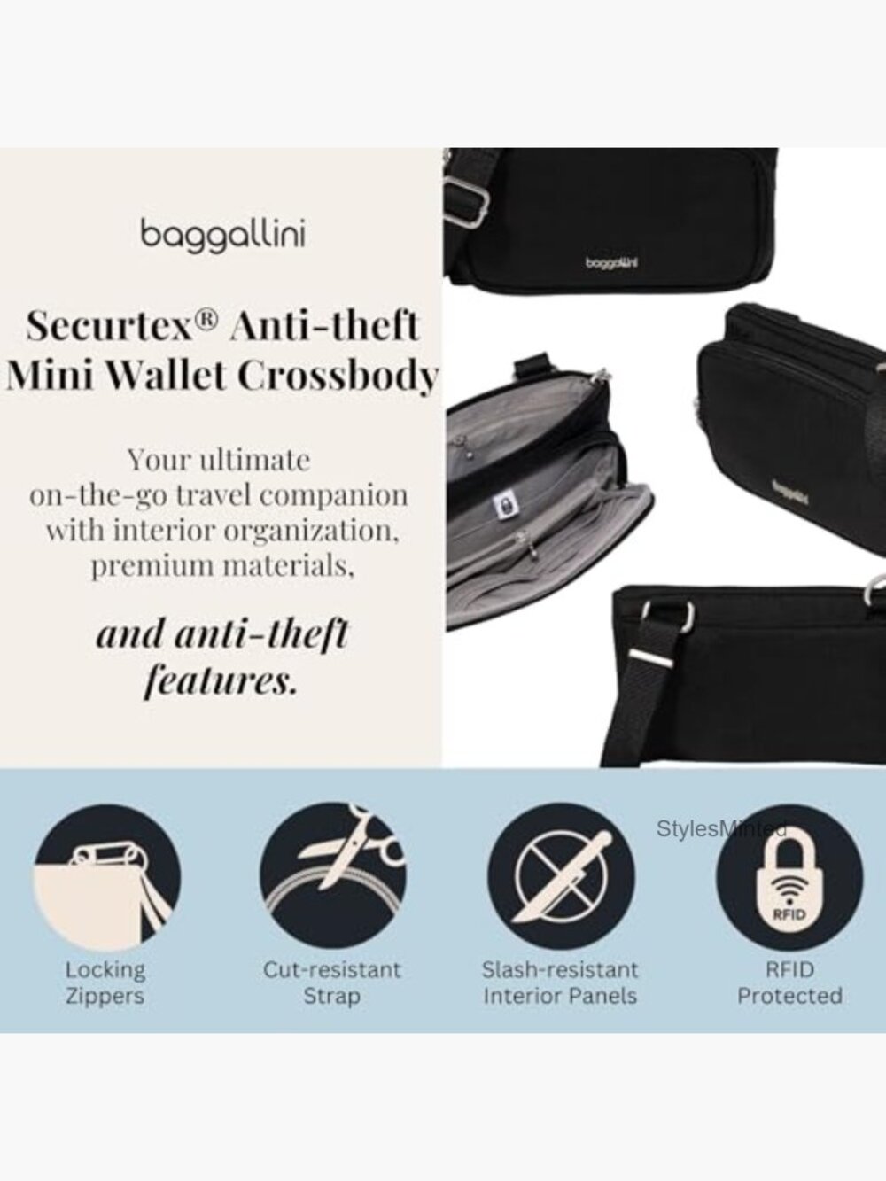 Anti-Theft Mini Wallet Crossbody with RFID Blocking - Picture 2 of 7
